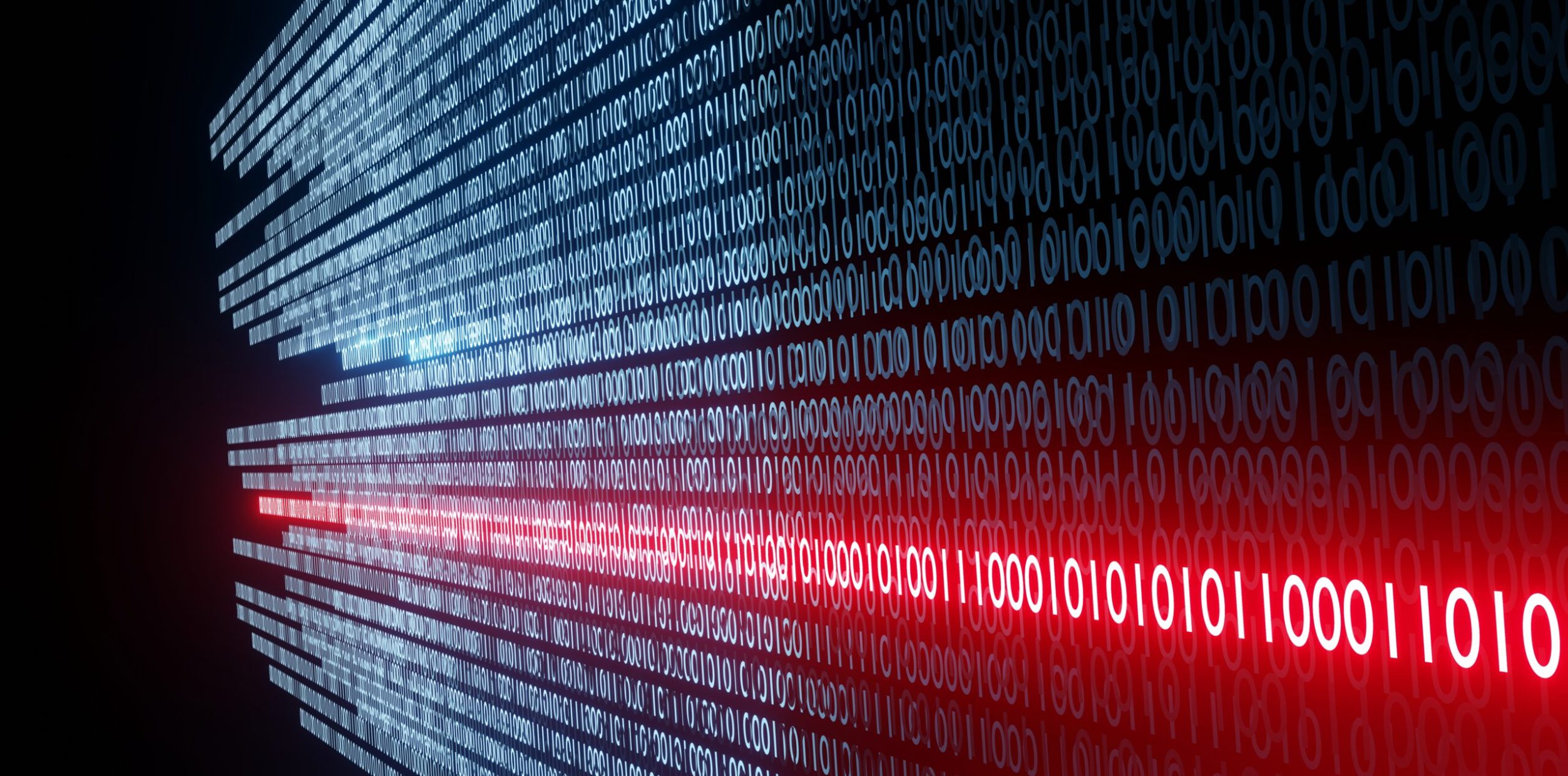 computer virus encryption Digital binary data and secure data concept abstract technology background 3d illustration